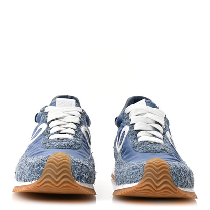 Loewe Brushed Suede  Nylon Flow Runners Sneakers 39 Raw Denim 3 of 9