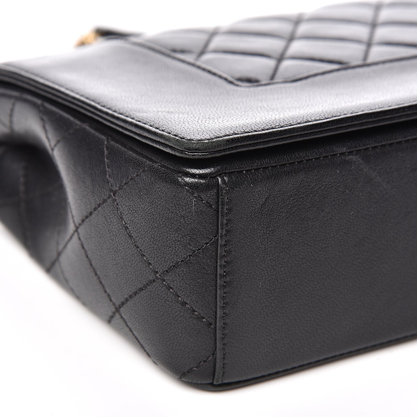 Sheepskin Quilted Vintage Mademoiselle Flap Black