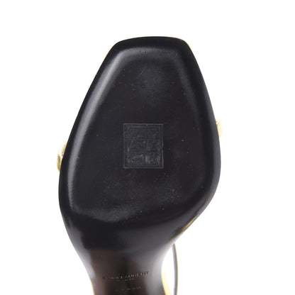 Saint Laurent Calfskin Opyum Sandals 39 Oro 10 of 12