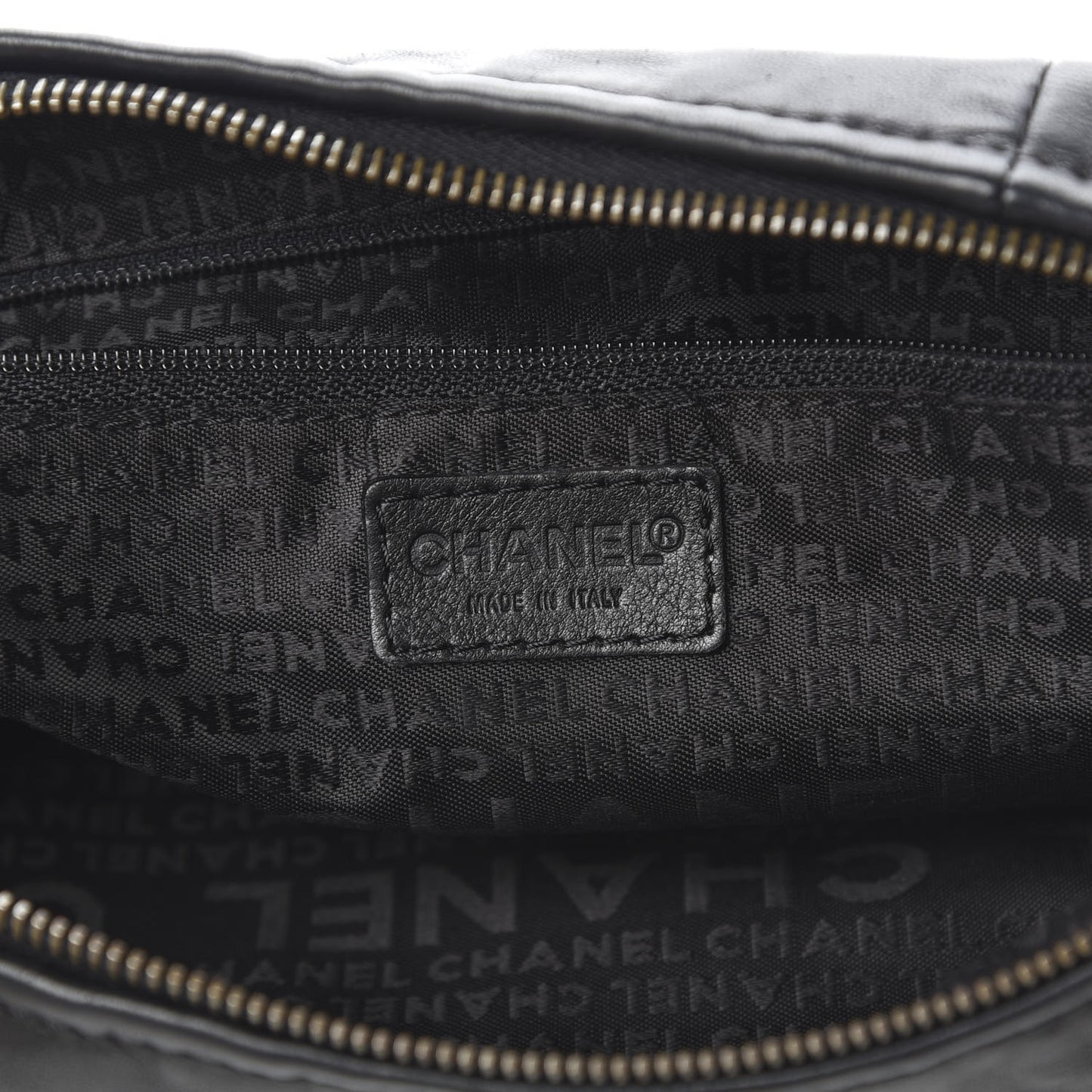 Lambskin Small Chain Hobo Black
