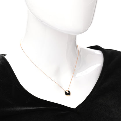 Cartier 18K Pink Gold Diamond Black Onyx XS Amulette de Cartier Pendant Necklace 2 of 5