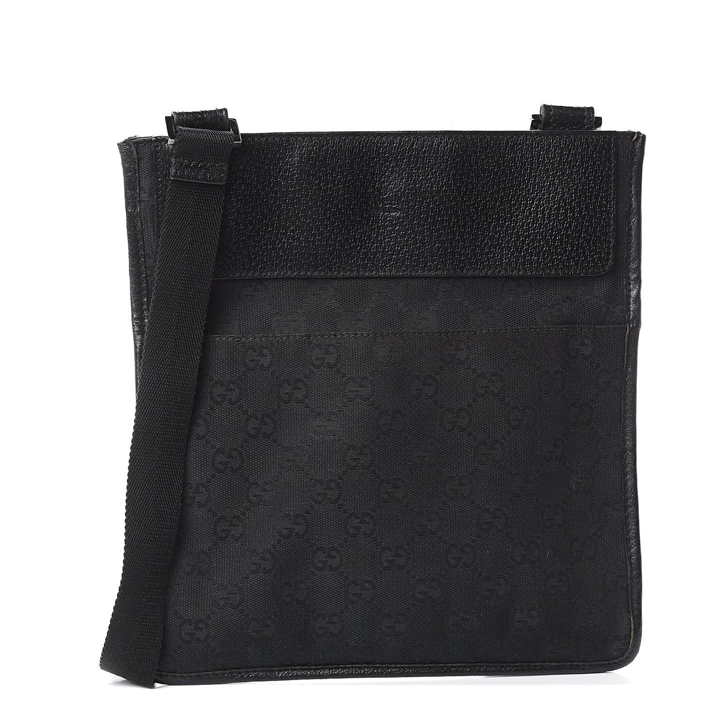 GG Monogram Messenger Crossbody Bag Black