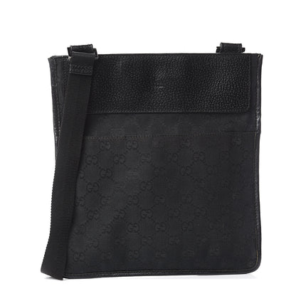 Gucci GG Monogram Messenger Crossbody Bag Black 1 of 8