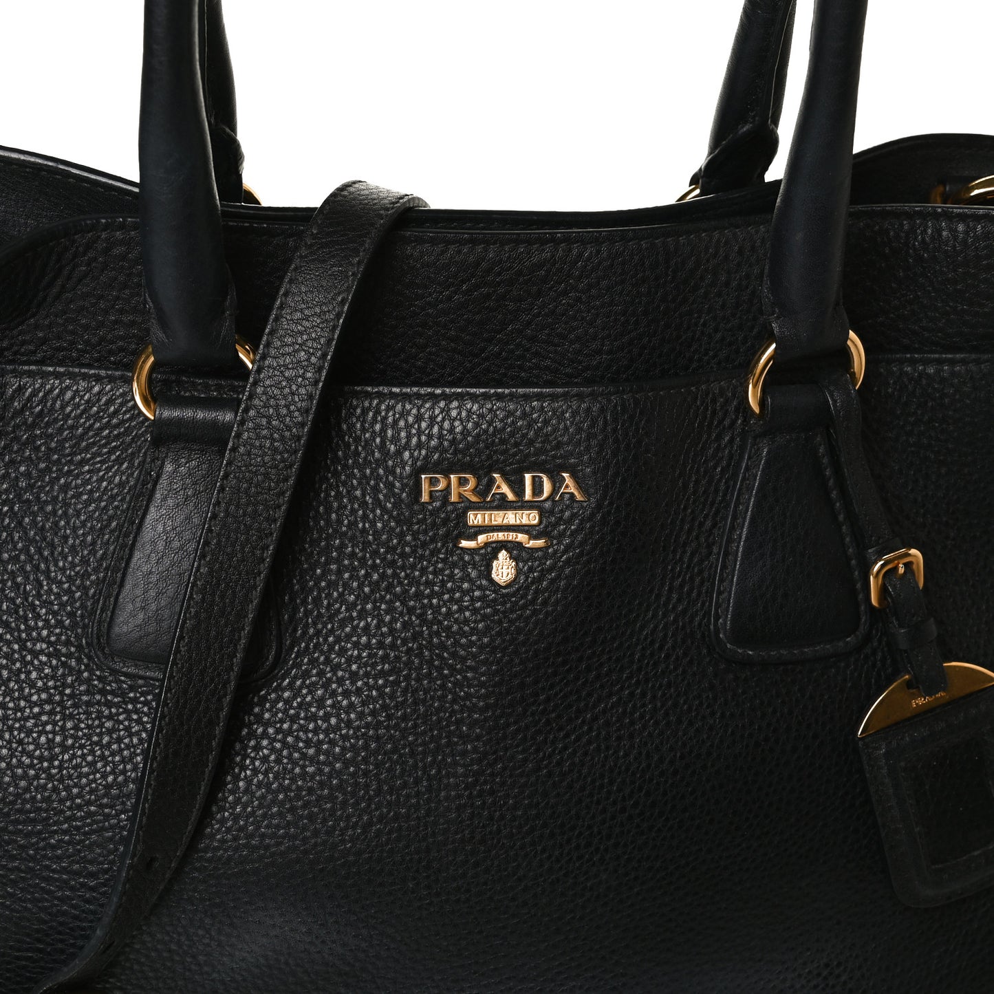 Vitello Daino Shopping Tote Black