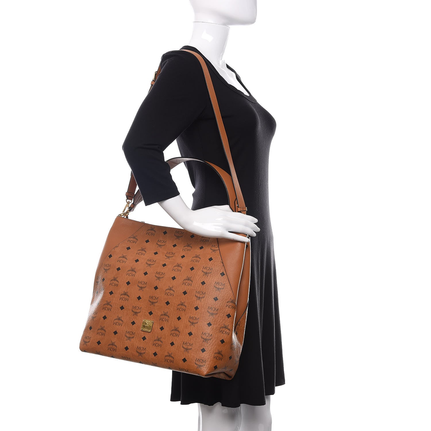 MCM Visetos Large Klara Hobo Cognac 2 of 11