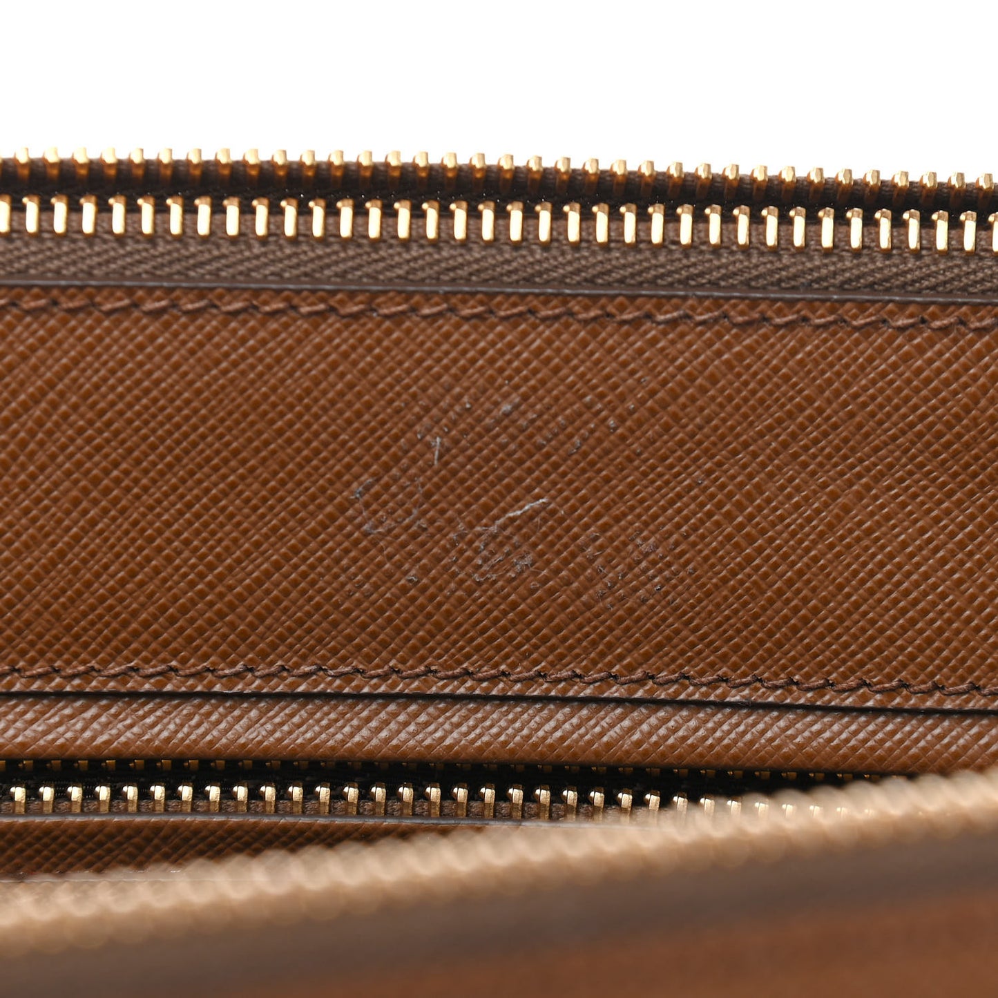 Saffiano Lux Large Galleria Double Zip Tote Caramel