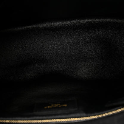 Saint Laurent Lambskin Quilted Sade Puffer Envelope Clutch Black 5 of 9