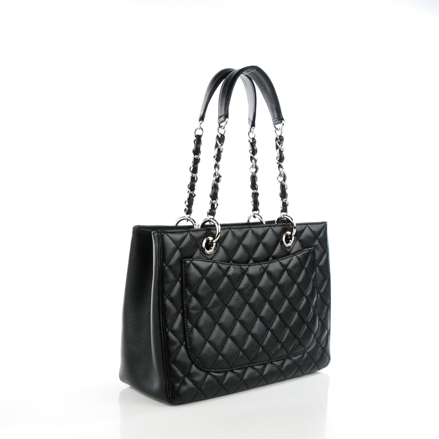 Caviar Quilted Grand Shopping Tote GST Black