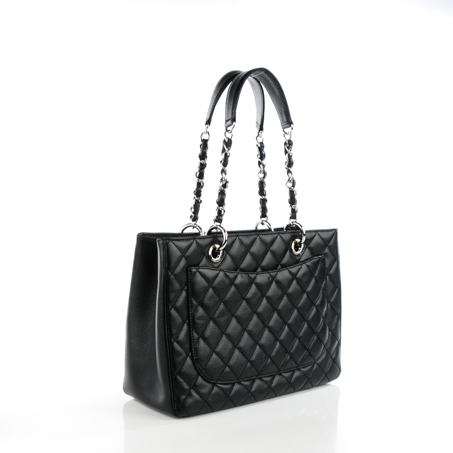 Chanel Caviar Quilted Grand Shopping Tote GST Black 3 of 8