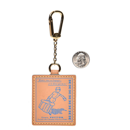 Louis Vuitton Vachetta Groom Key Ring Bag Charm Blue 2 of 4