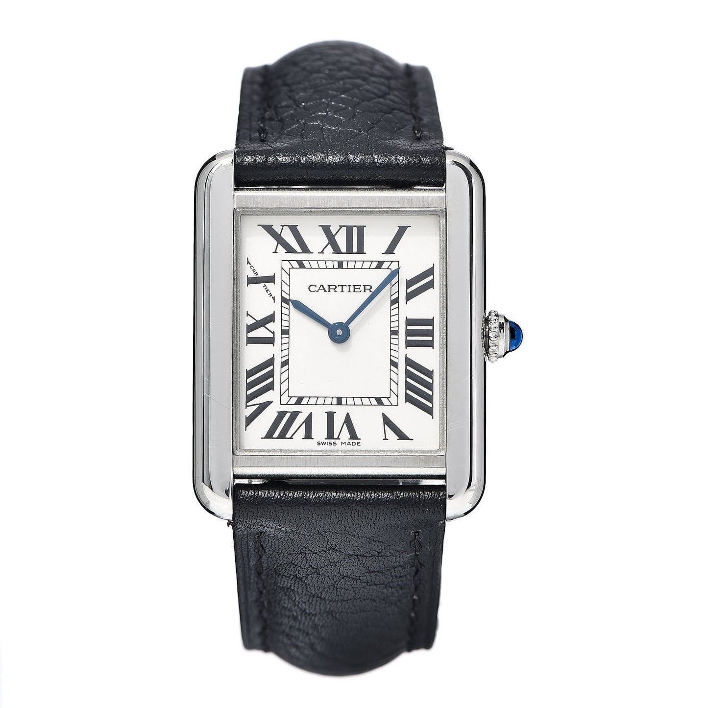 Stainless Steel Calfskin 24mm Tank Solo Quartz Watch
