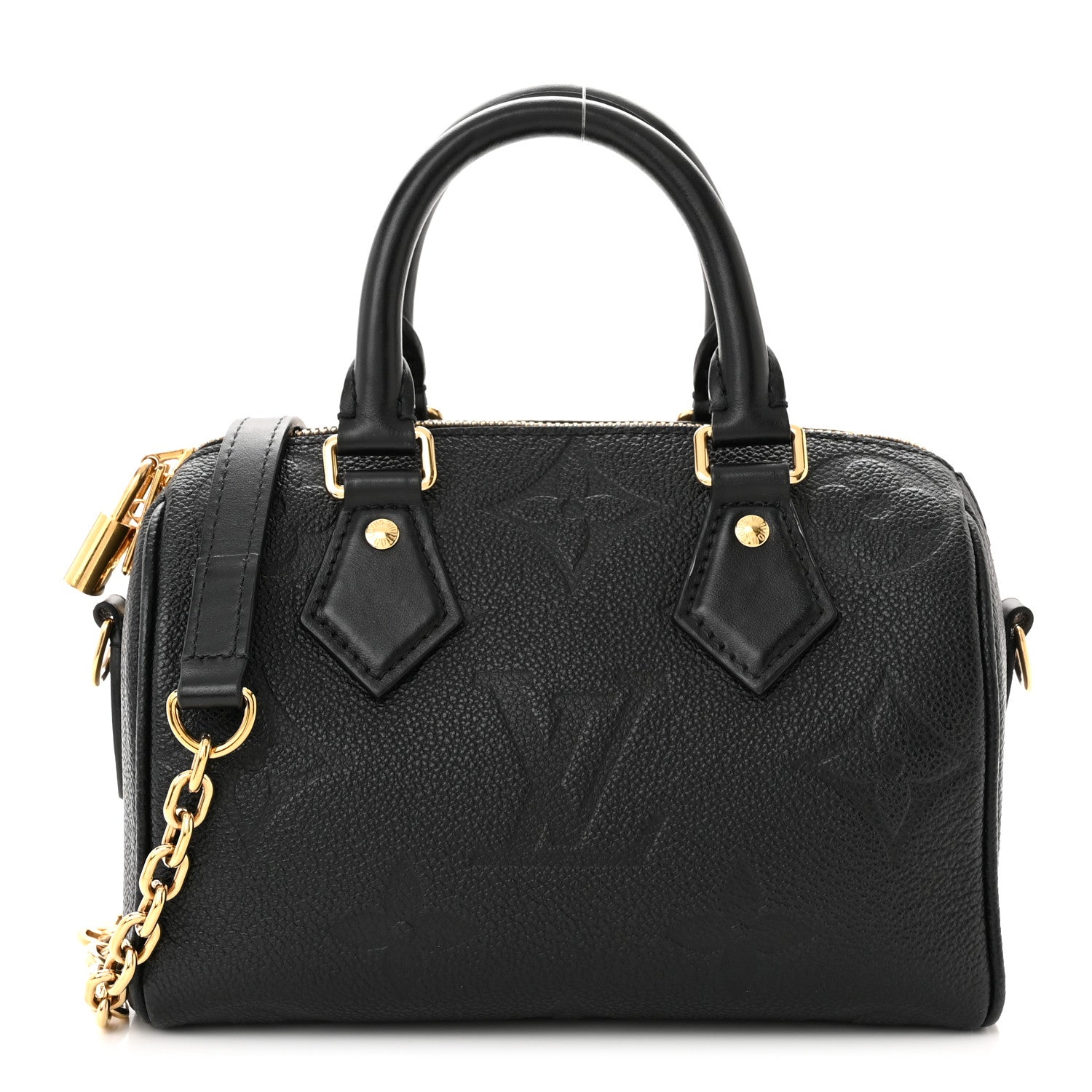 Louis Vuitton Empreinte Monogram Giant Speedy Bandouliere 20 Black 1 of 10