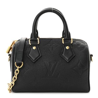 Louis Vuitton Empreinte Monogram Giant Speedy Bandouliere 20 Black 1 of 10