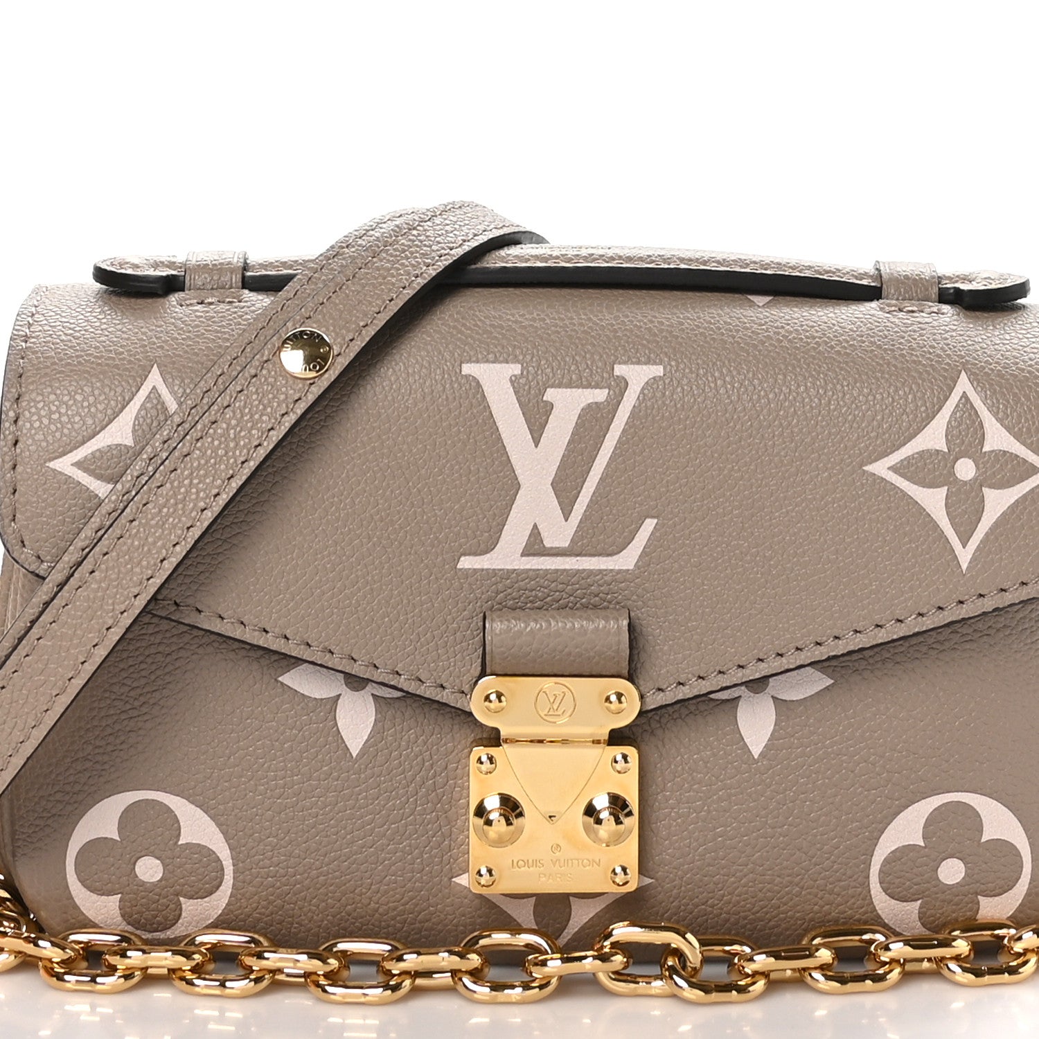 Louis Vuitton Empreinte Monogram Giant Pochette Metis East West Tourterelle Creme 8 of 11