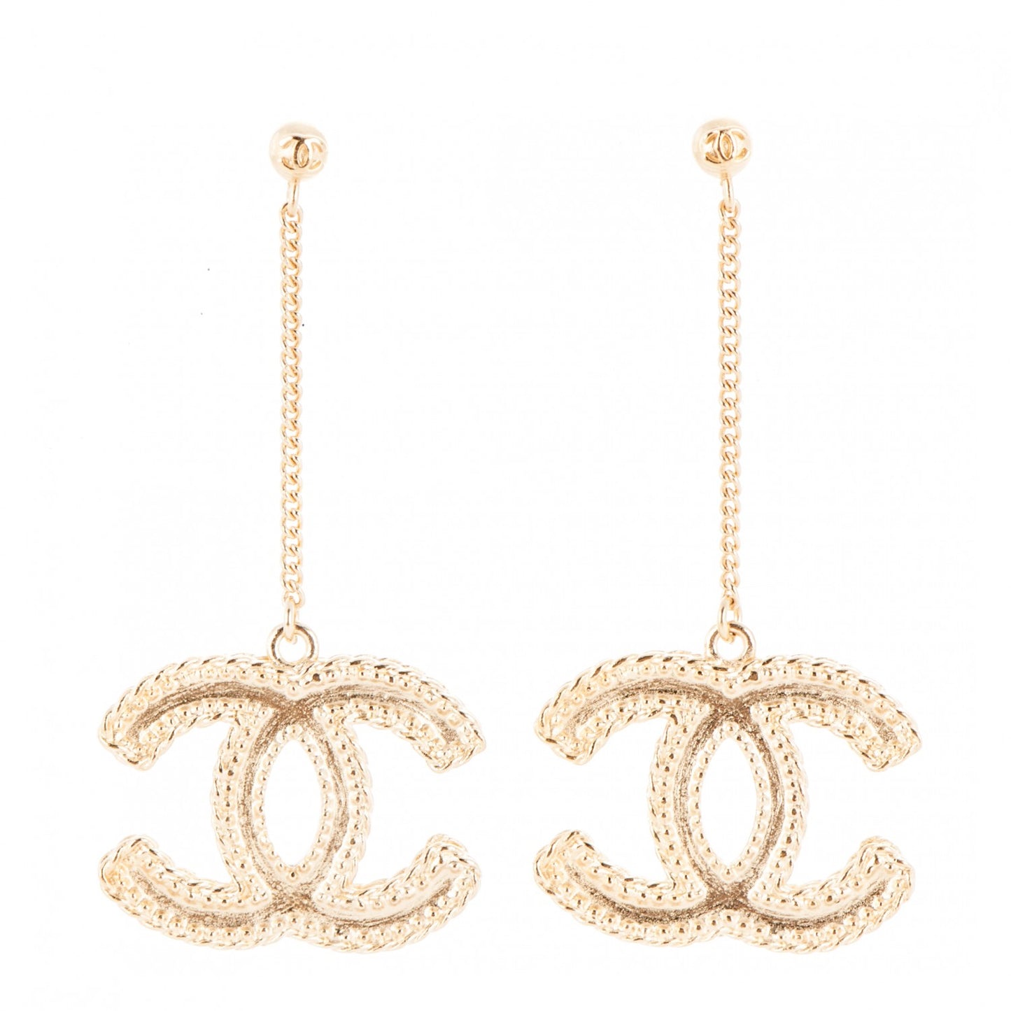 CC Drop Earrings Gold