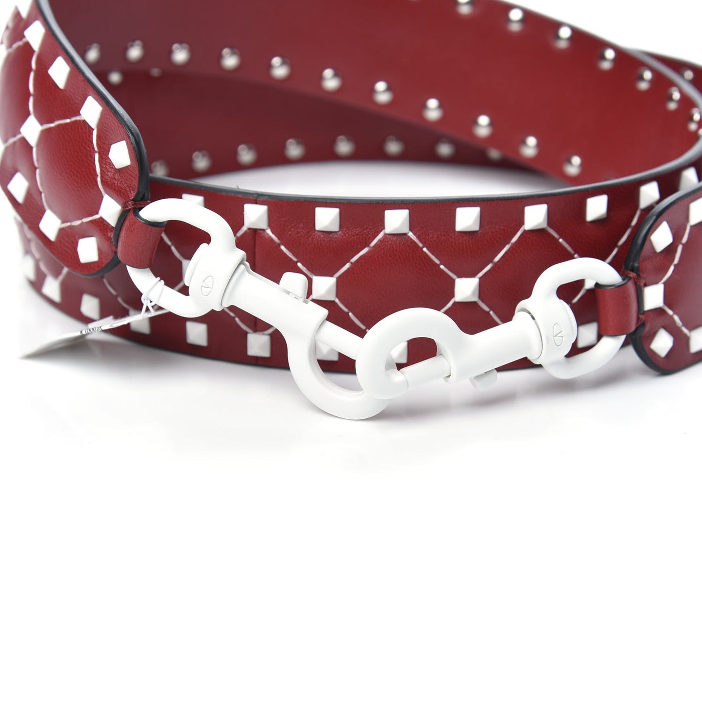 Lambskin Free Rockstud Spike Shoulder Strap Rosso Valentino