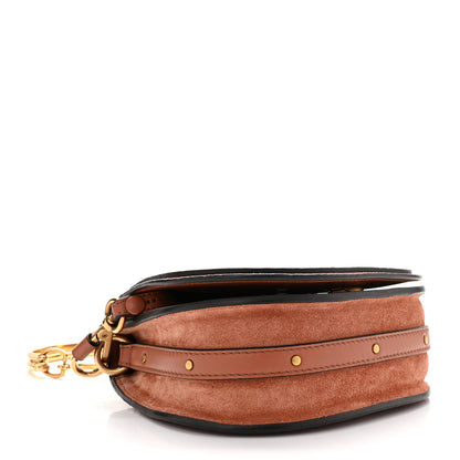 Chloe Ayers Suede Small Nile Bracelet Bag Chestnut Brown 4 of 10