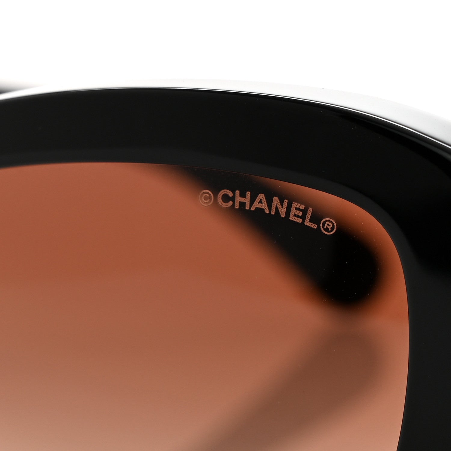 Chanel Acetate Rectangle Sunglasses 5493 Black Brown 7 of 8
