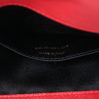 Saint Laurent Calfskin Monogram Large Belle De Jour Clutch Red 7 of 7