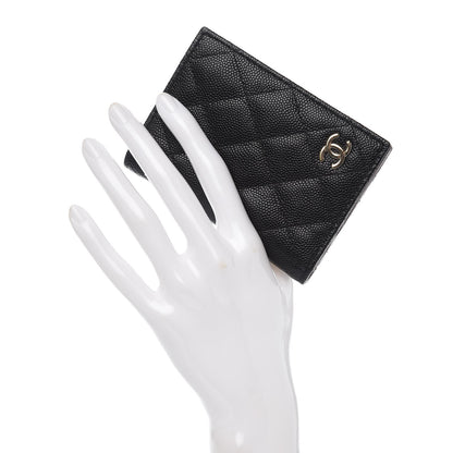 Chanel Caviar Quilted Card Holder Wallet Black 2 of 8