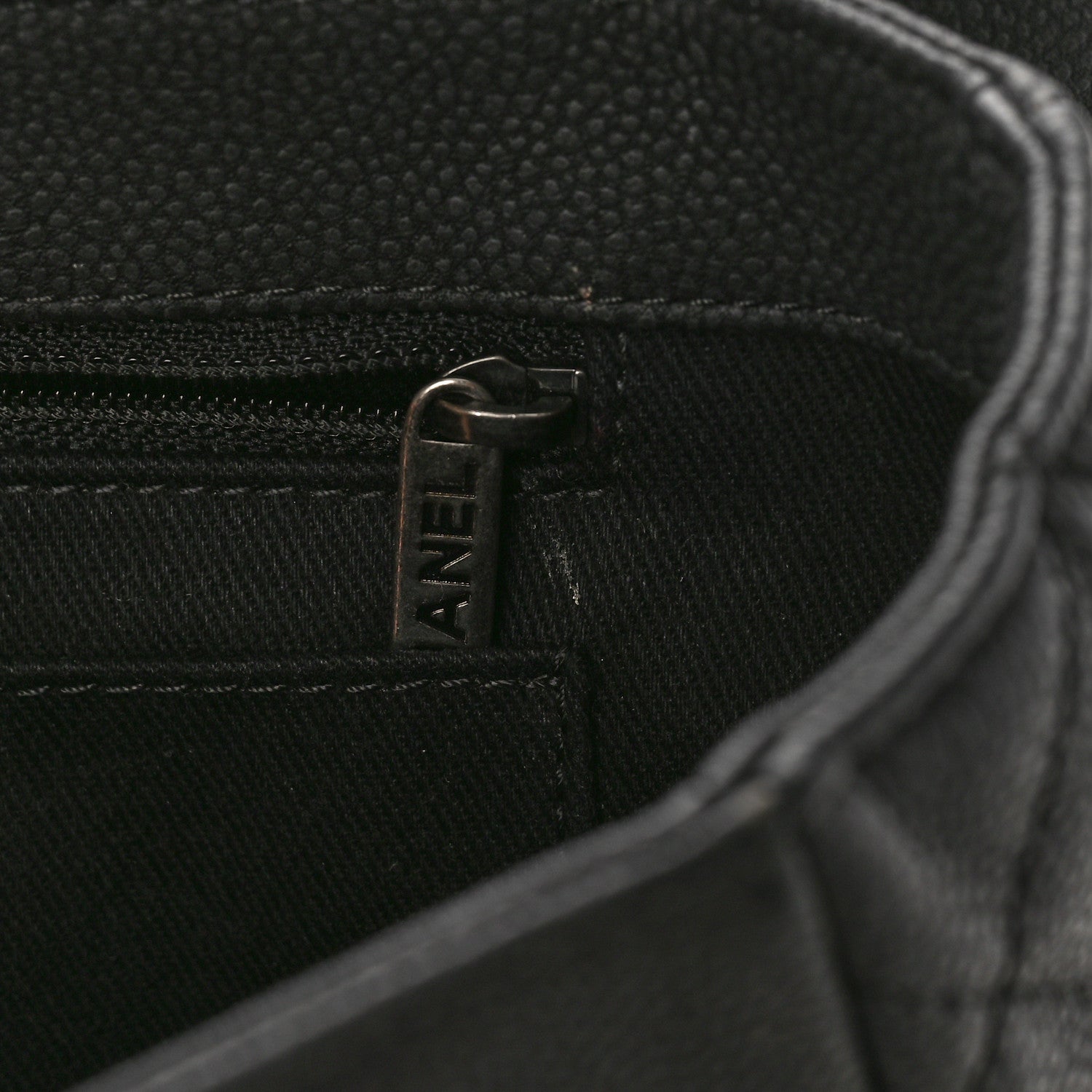 Chanel Washed Caviar Quilted Small Square Turn Around Ligne Flap Dark Grey 14 of 14