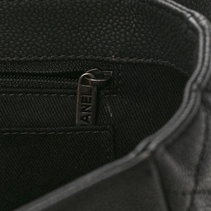 Chanel Washed Caviar Quilted Small Square Turn Around Ligne Flap Dark Grey 14 of 14