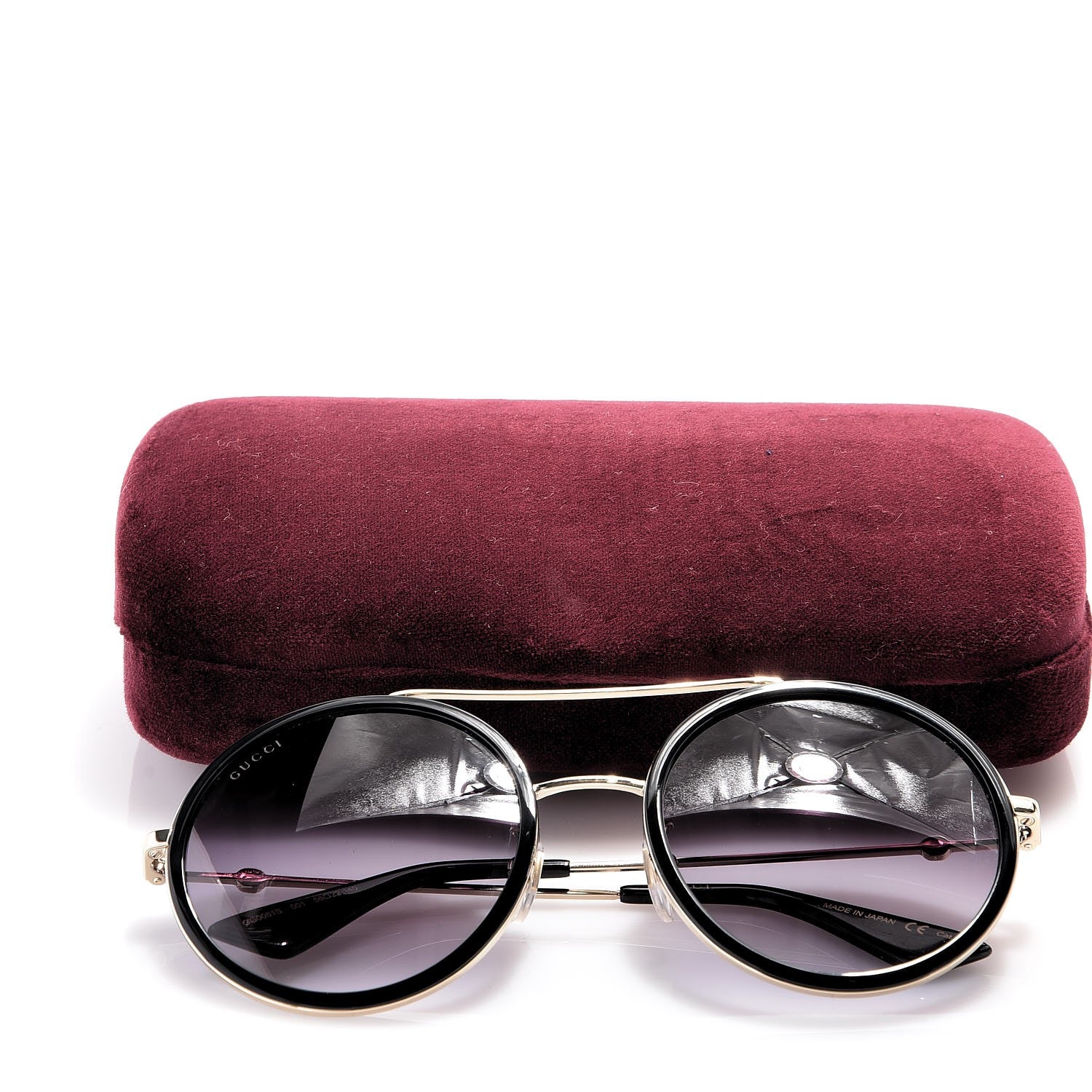 Gucci Round Frame Sunglasses GG0061S Black 8 of 8