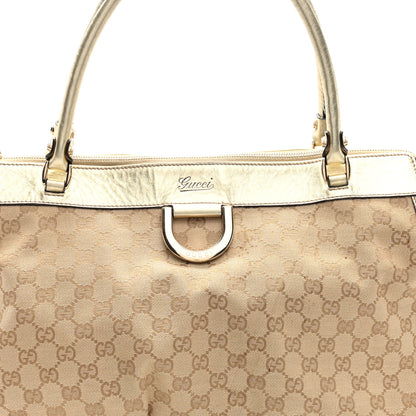 Gucci Monogram D Gold Tote Metallic Gold 15 of 19