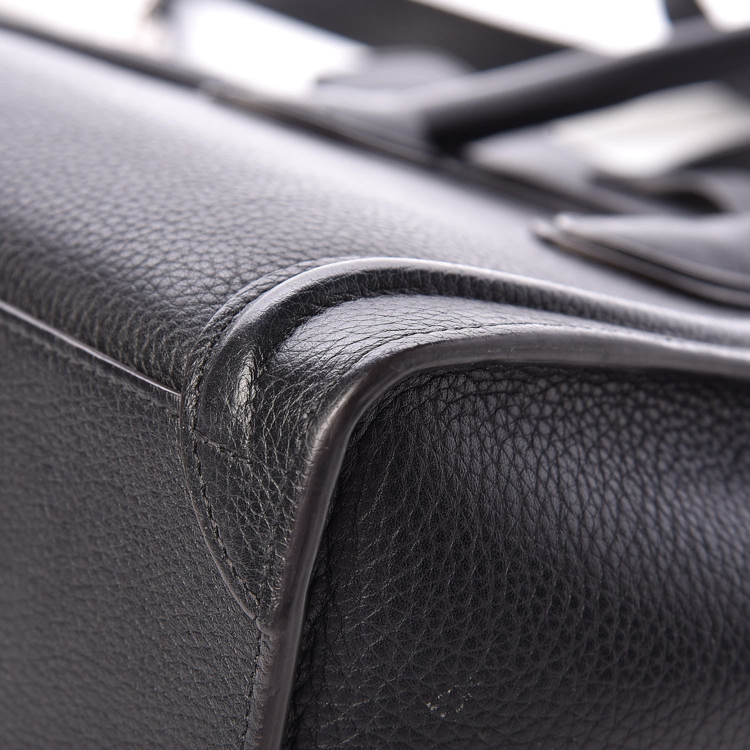 Celine Drummed Calfskin Nano Luggage Black 12 of 18