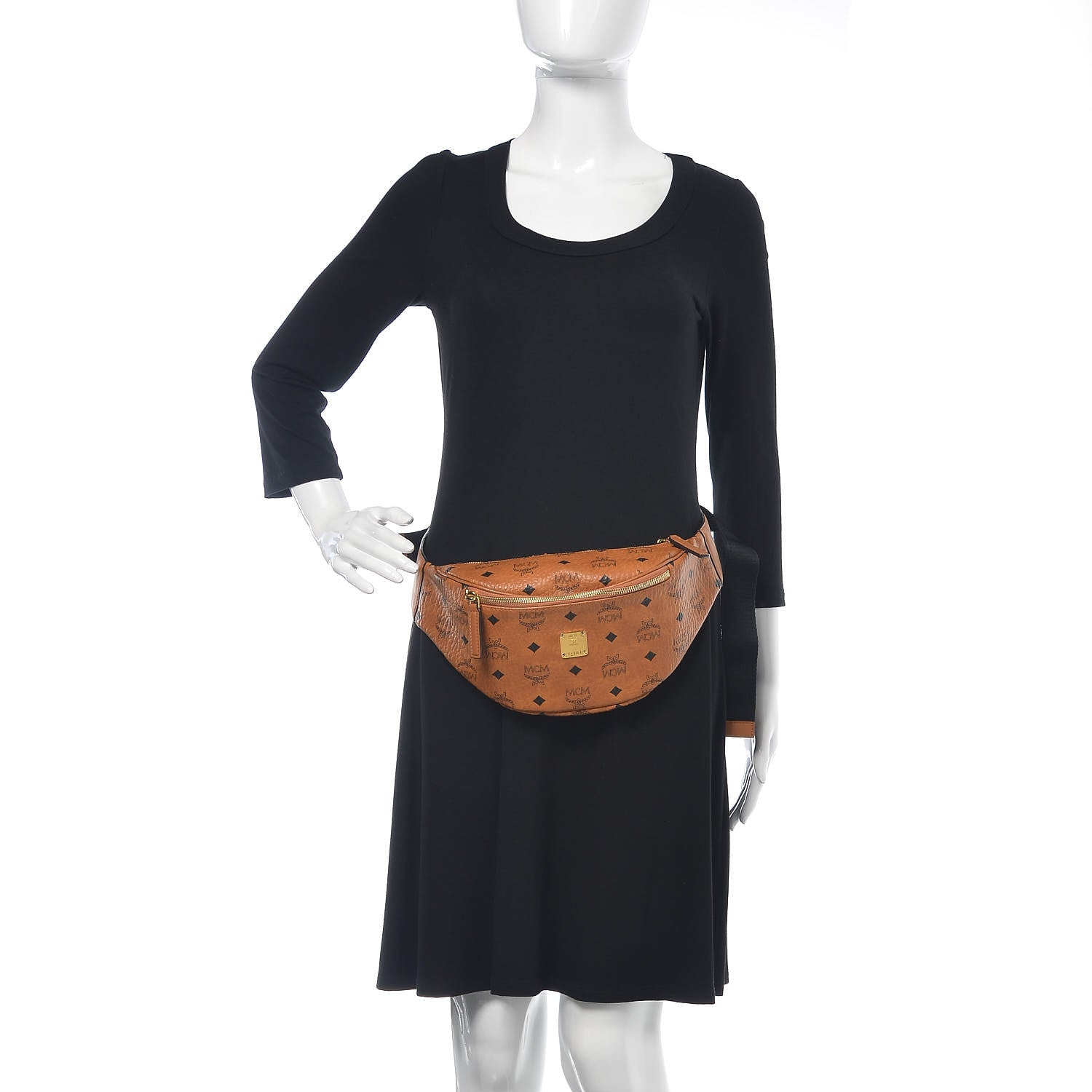 MCM Visetos Stark Belt Bag Cognac 2 of 8