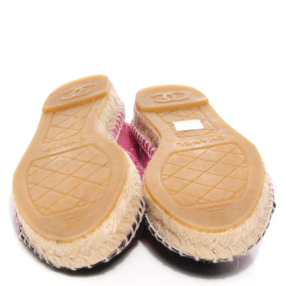 Chanel Toile CC Espadrilles 38 Pink Black 6 of 9