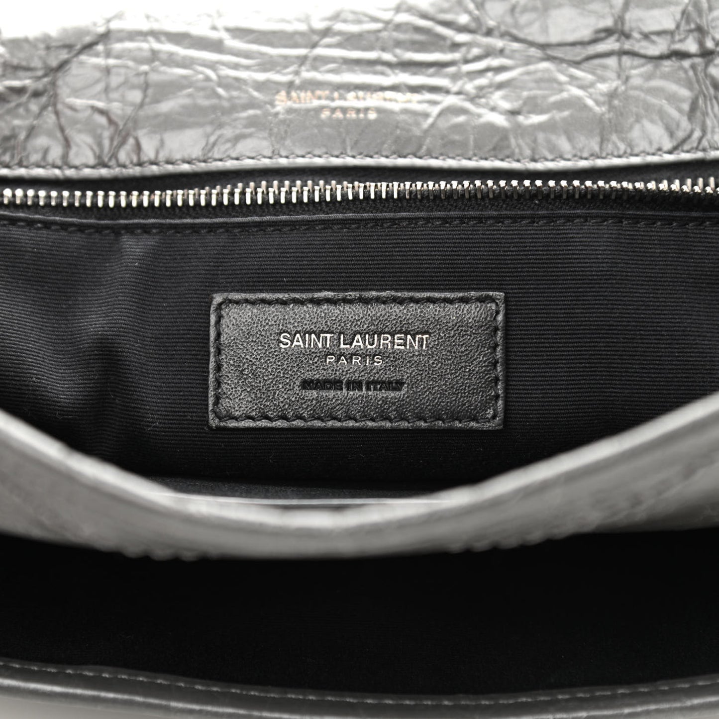 Crinkled Calfskin Matelasse Monogram Medium Niki Chain Pebble