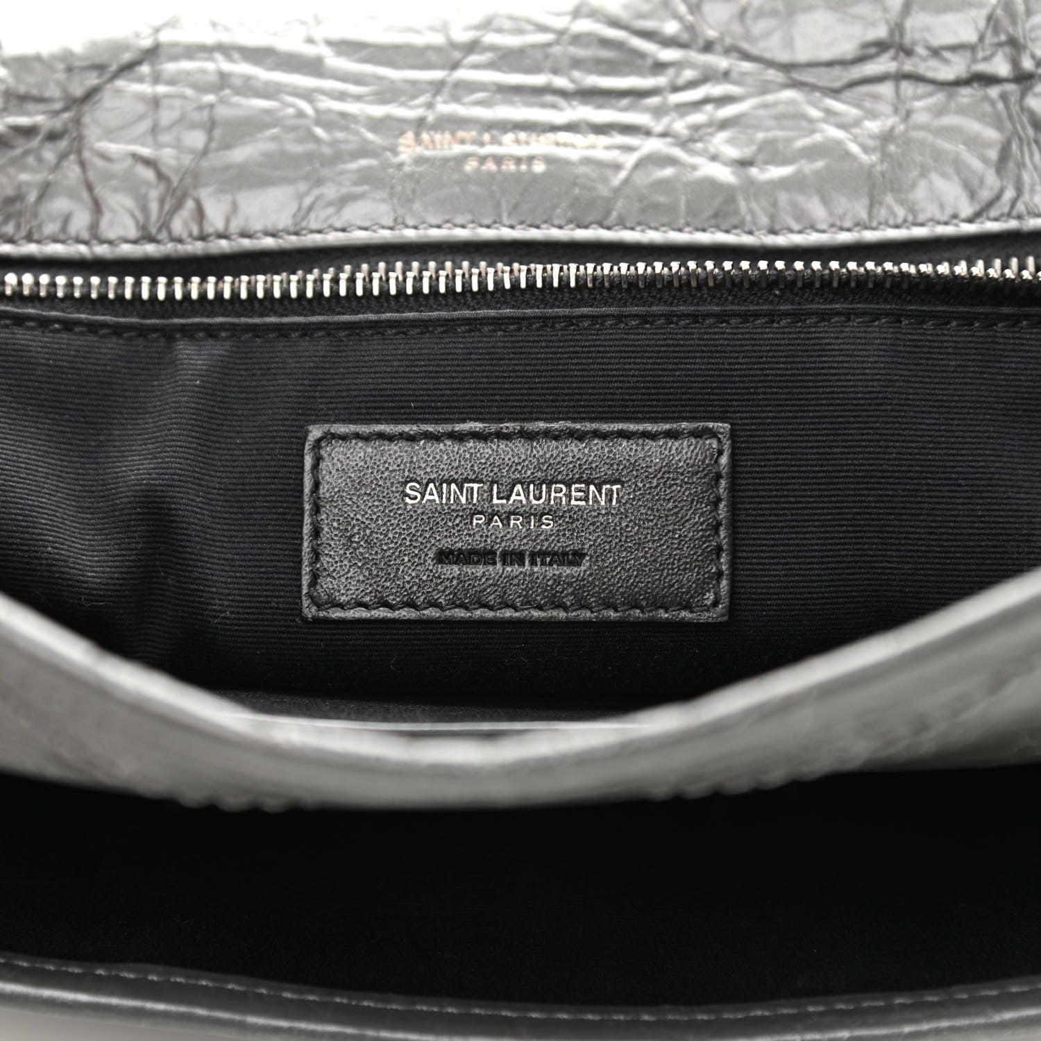 Saint Laurent Crinkled Calfskin Matelasse Monogram Medium Niki Chain Pebble 6 of 10