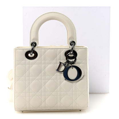 Christian Dior Lambskin Cannage Small My ABCDior Lady Dior White 10 of 10