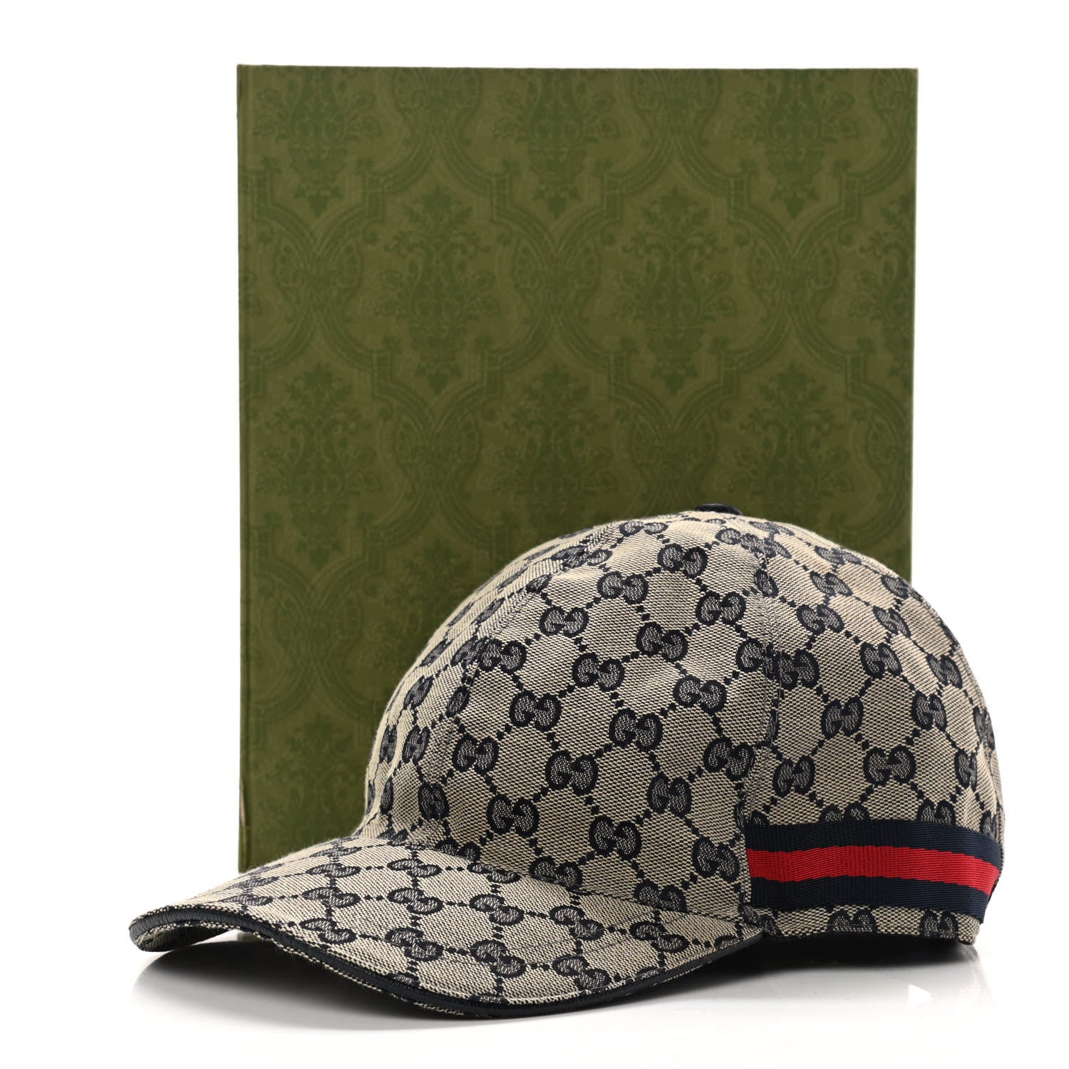 Gucci Monogram Web Baseball Hat XL Beige Blue 10 of 10