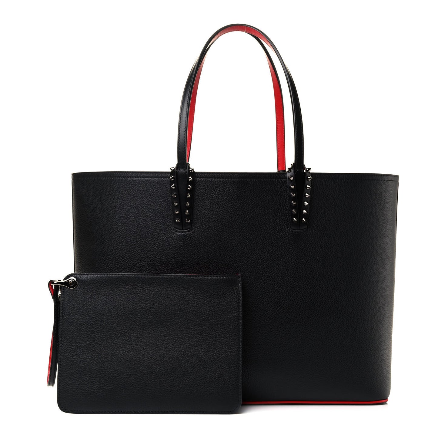 Calfskin Spikes East West Cabata Tote Black