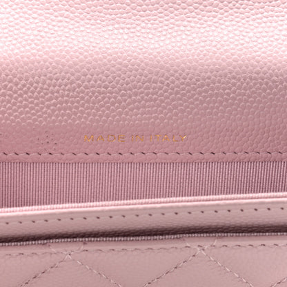 Chanel Caviar Quilted Flap Card Holder Wallet Light Pink 6 of 9
