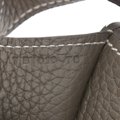 Hermes Taurillon Clemence Halzan 31 GM Etoupe 6 of 8