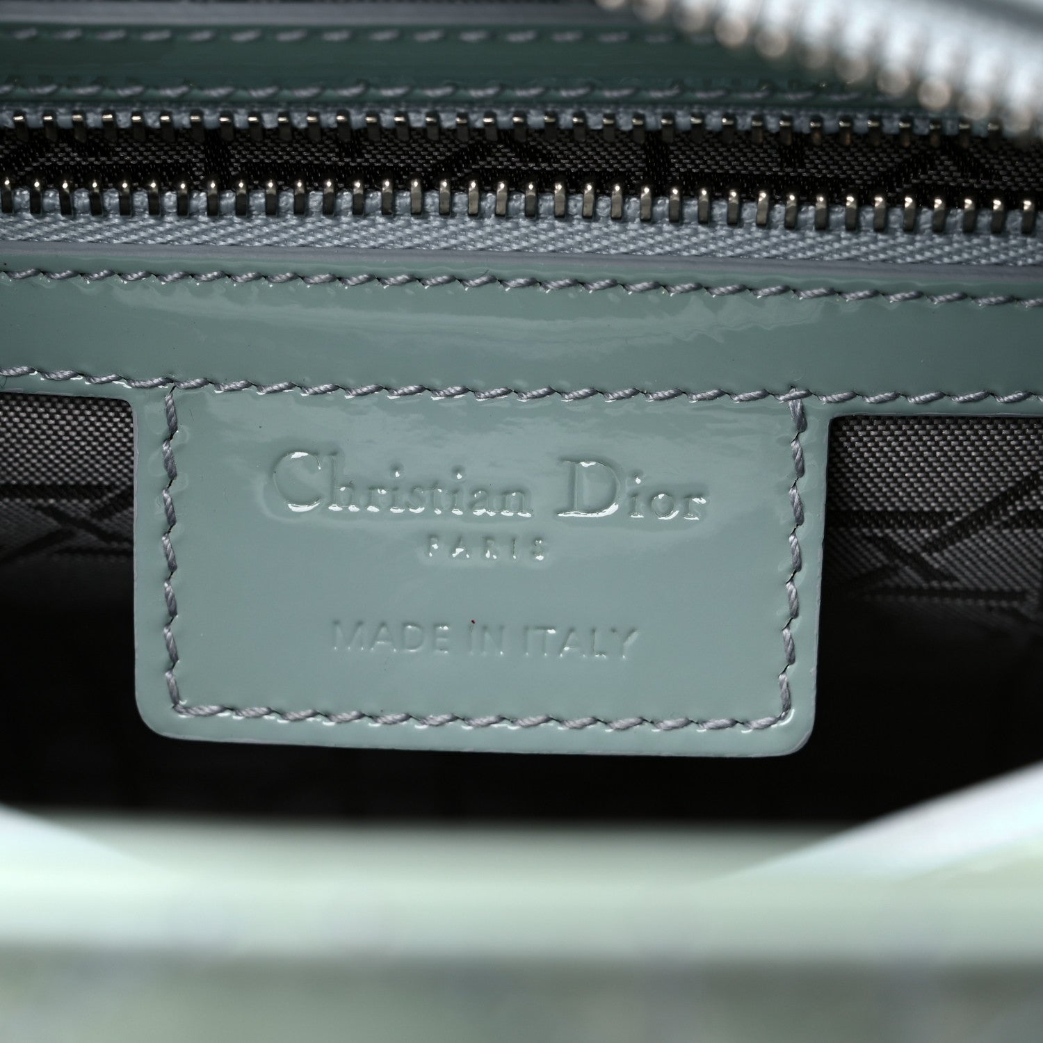Christian Dior Patent Cannage Medium Lady Dior Blue Alcier 6 of 10