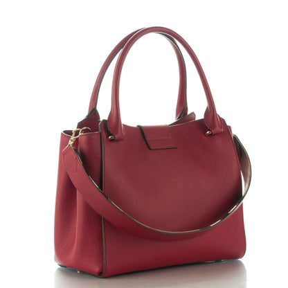 Burberry Soft Grain Medium Buckle Tote Parade Red 3 of 8