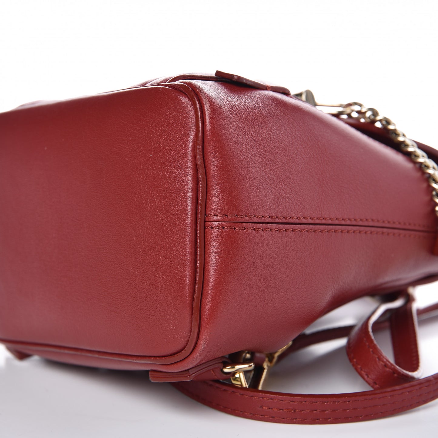 Calfskin Quilted Mini Faye Backpack Dahlia Red