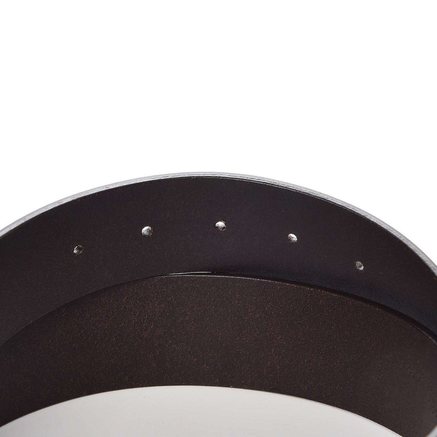 Calfskin Studded Interlocking G Belt 85 34 Dark Brown