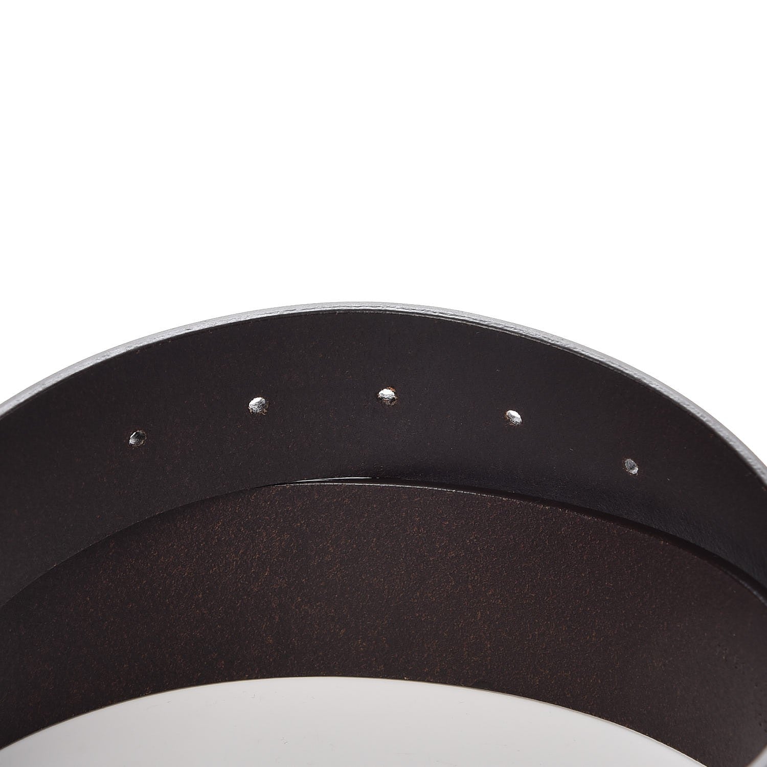 Gucci Calfskin Studded Interlocking G Belt 85 34 Dark Brown 5 of 6