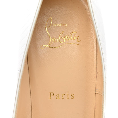 Christian Louboutin Calfskin Lizard Embossed So Kate 120 Pumps 39 White 7 of 7