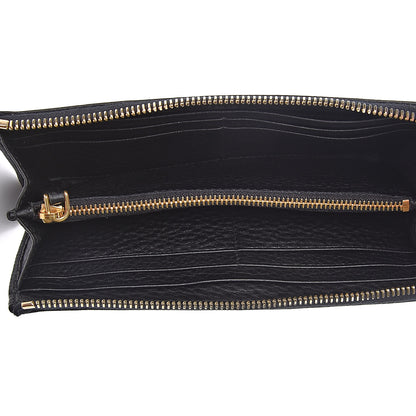 Prada Vitello Daino Zip Around Wallet Nero Black 5 of 11