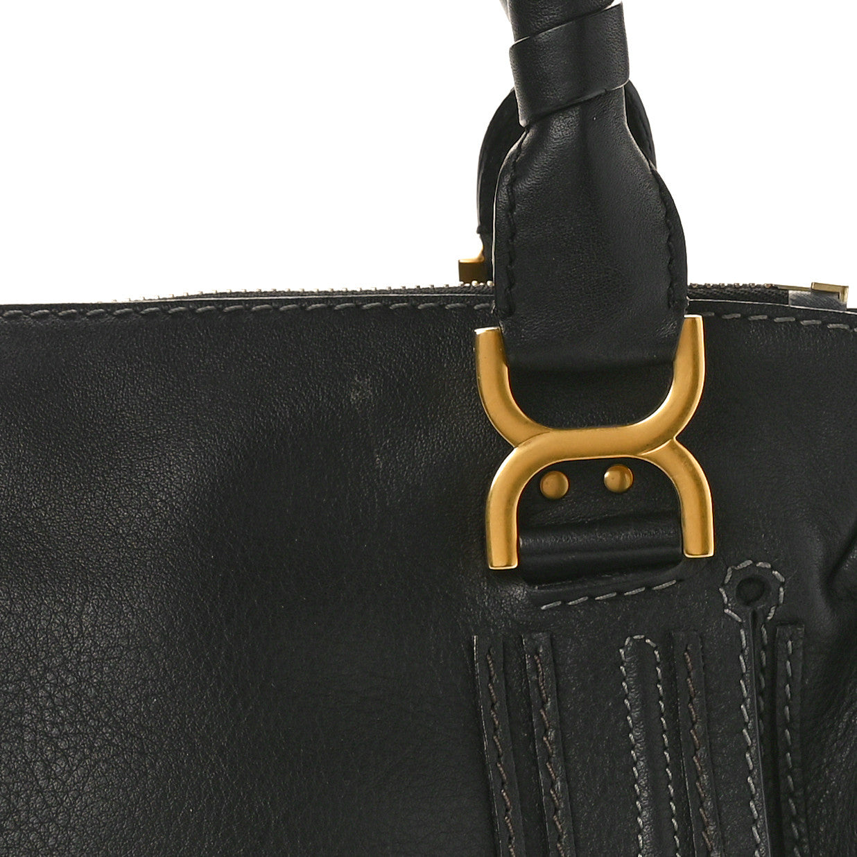 Chloe Calfskin Large Marcie Satchel Black 9 of 9