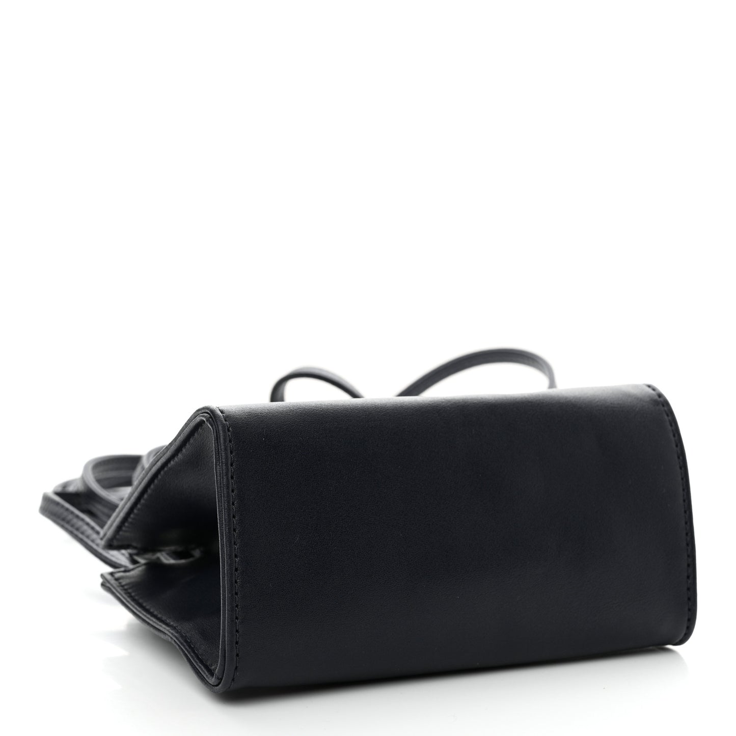 Vegan Leather Small Shopping Bag Navy
