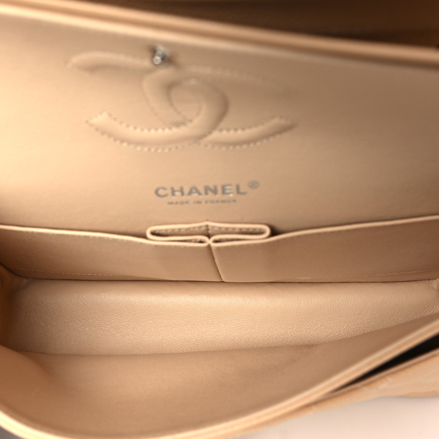 Chanel Caviar Quilted Medium Double Flap Beige 4 of 9
