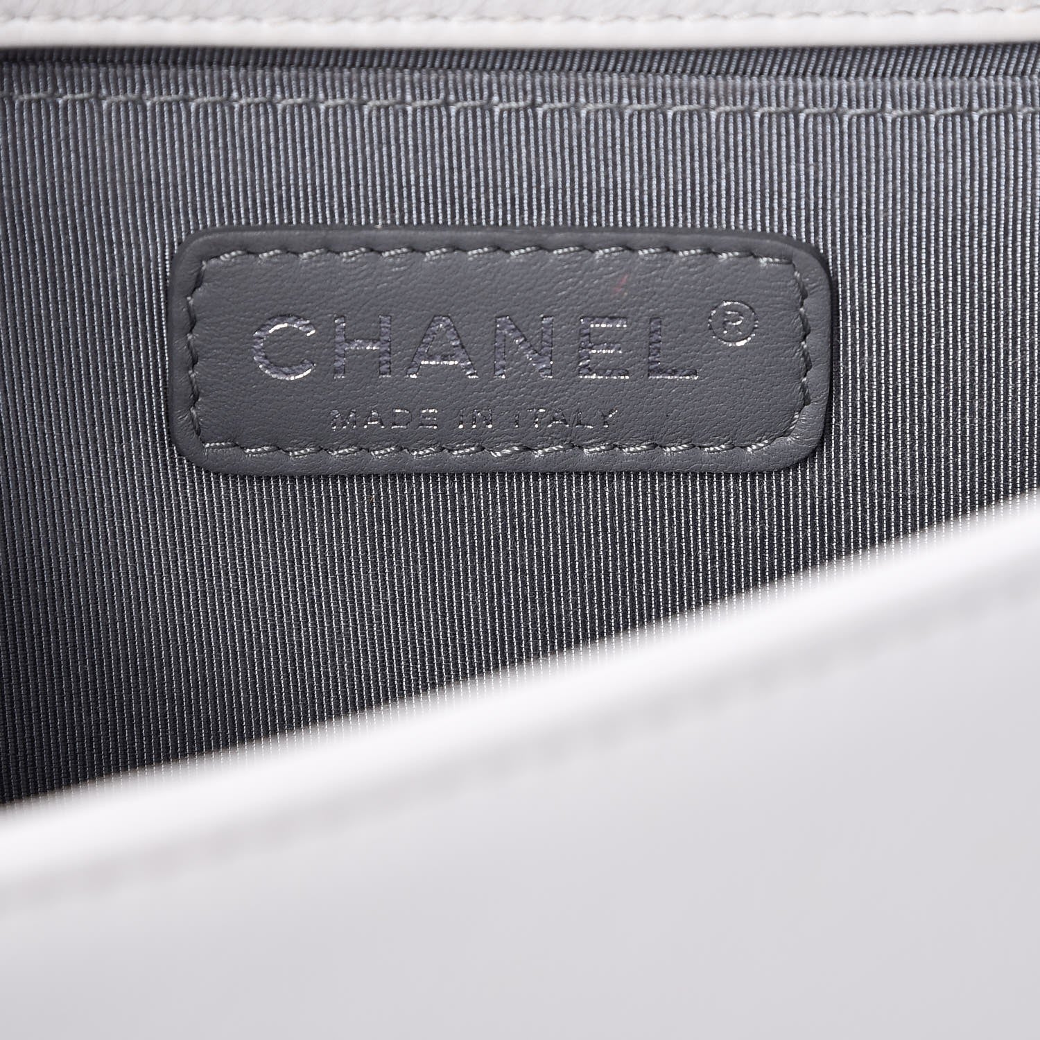 Chanel Calfskin Double Stitch Medium Boy Flap White 7 of 9