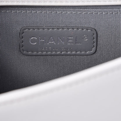Chanel Calfskin Double Stitch Medium Boy Flap White 7 of 9